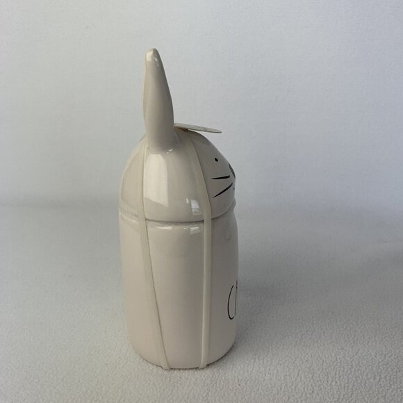 Rae Dunn by Magenta Easter Bunny Rabbit 18”CARROTS" White Mug With Topper - Picture 3 of 8